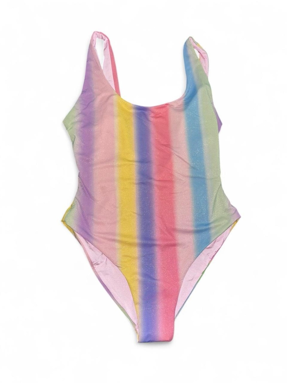 ONIA Women’s Pastel Rainbow Stripe One-Piece Swimsuit - Picture 2 of 5